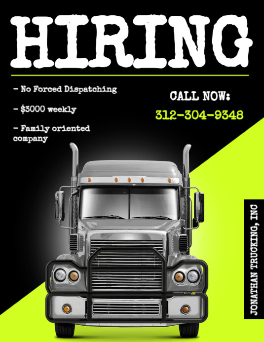 Truck Driver Hiring Template | PosterMyWall