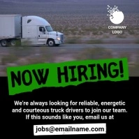 Truck Driver Hiring Publicación de Instagram template