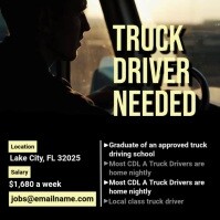 Truck Driver Needed Template | PosterMyWall