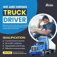 Truck Drivers Hiring Instagram Post template