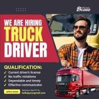 Truck Drivers Hiring Instagram Post template