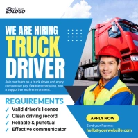 Truck Drivers Hiring Square (1:1) template
