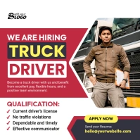 Truck Drivers Hiring Square (1:1) template