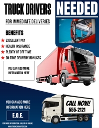 CDL Driver Hiring Poster Team building Template | PosterMyWall