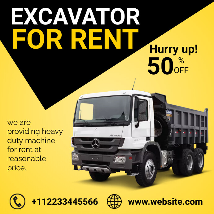 Copy of Truck for rent service template | PosterMyWall