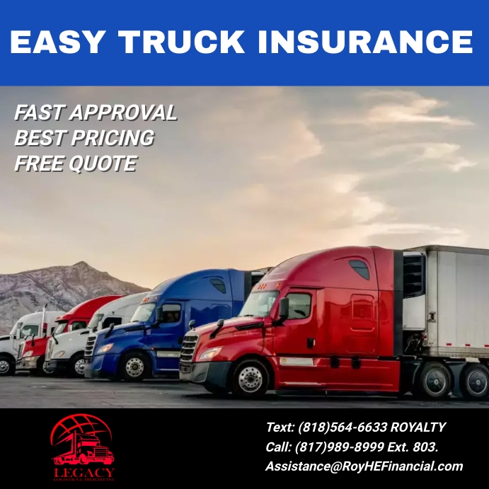 Copy of truck insurance flyer PosterMyWall