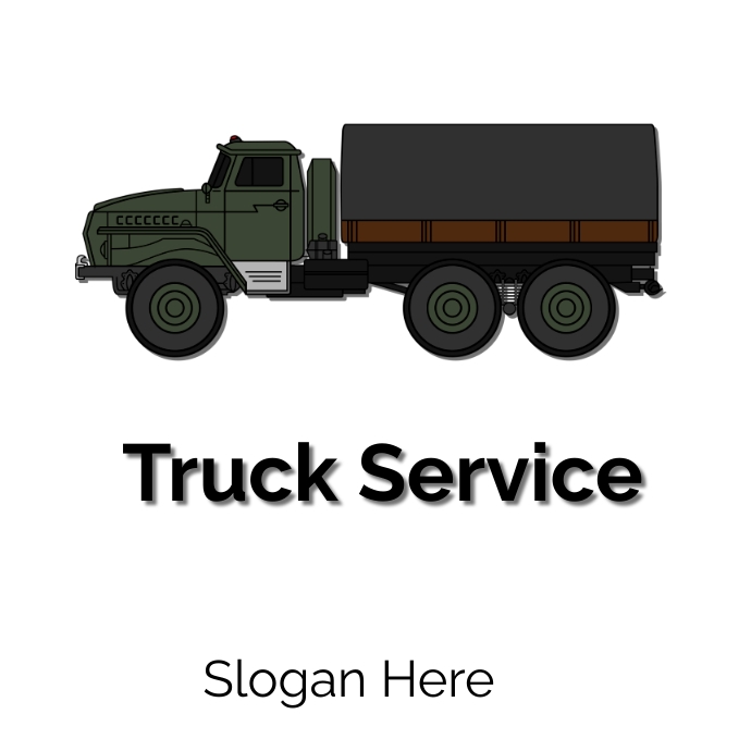 Truck logo design template