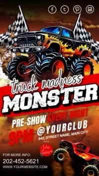 Truck of Madness Night Show Digitalanzeige (9:16) template