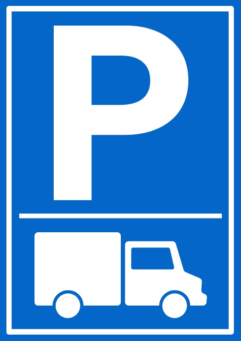 Truck Parking Sign A4 template