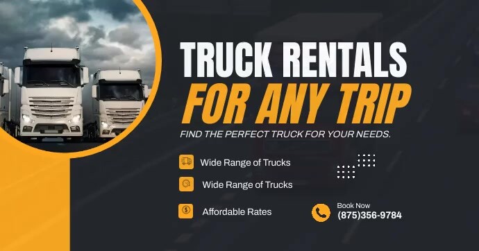 Lorry Rent Advertisements Truck Rental Ads Template | PosterMyWall