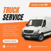 truck service ads flyer design Post Instagram template