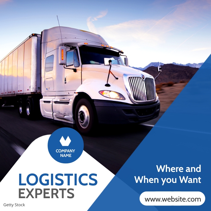 trucking and logistic services instagram post Template | PosterMyWall