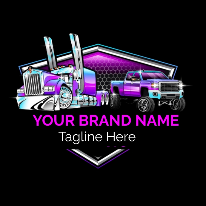 Trucking company logo semi truck logo, Truck Template PosterMyWall