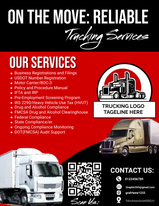 Dispatch Rider Flayers trucking dispatch flyer Template | PosterMyWall