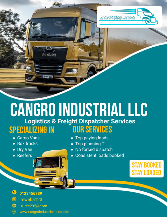 Dispatch Rider Flayers Copy of Trucking dispatch services flyer | PosterMyWall