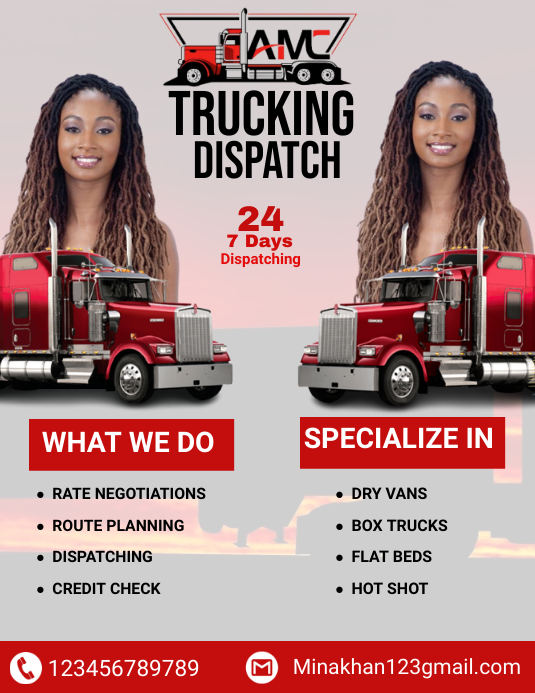 Dispatch Rider Flayers trucking dispatch services flyer Template | PosterMyWall