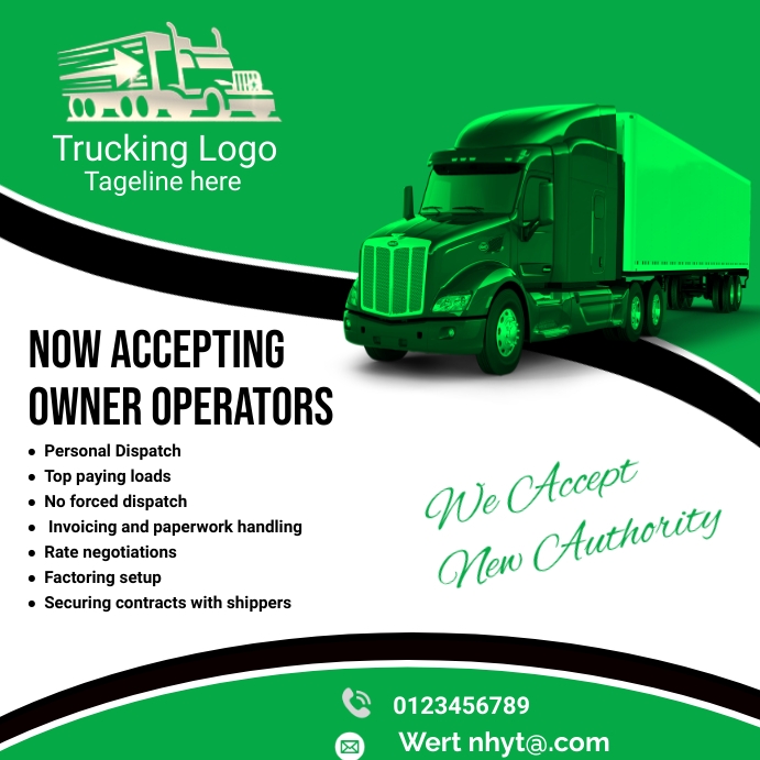 Trucking dispatch services flyer Template | PosterMyWall