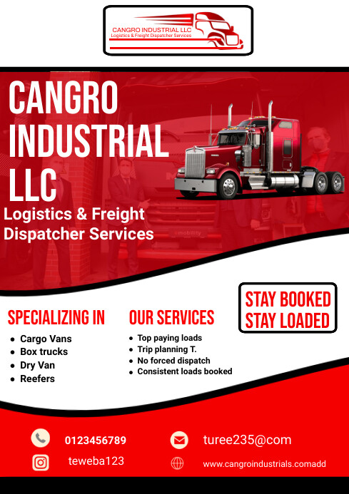 Dispatch Rider Flayers Trucking dispatch services flyer Template | PosterMyWall