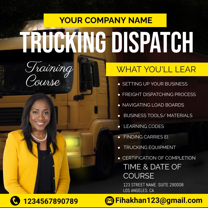 trucking dispatch services flyer Template | PosterMyWall