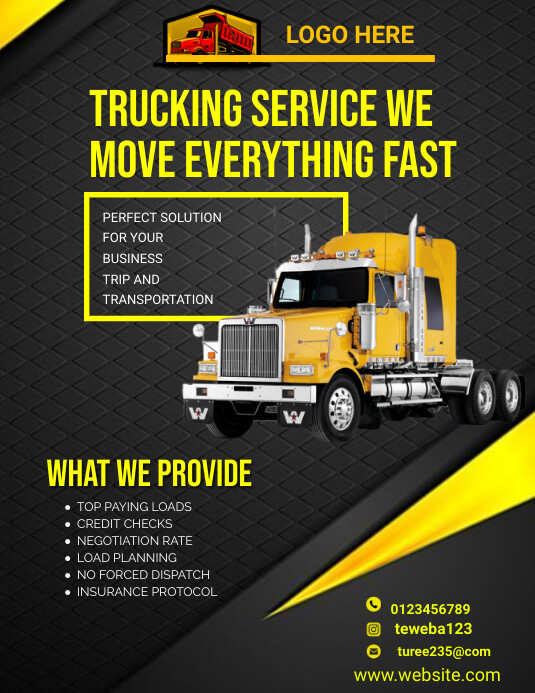 Dispatch Rider Flayers Trucking dispatch services flyer Template | PosterMyWall