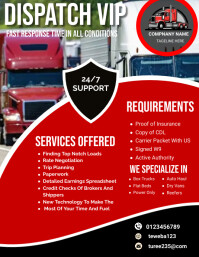 Dispatch Rider Flayers Trucking dispatch services flyer Template | PosterMyWall