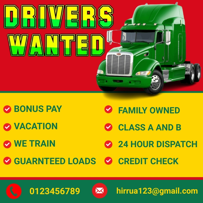 trucking driver wanted flyers Template | PosterMyWall