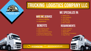 Trucking ebook flyer,Logistics company  flyer Digital Display (16:9) template