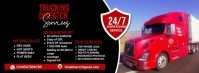 Trucking flyer,Logistics flyer,dispatch freig Couverture Facebook template