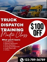 Trucking flyer,Logistics flyer,dispatch freig template