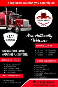 Logistics Ad Flyer Template | PosterMyWall