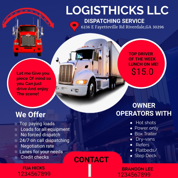 Delivery Driver Advert Examples trucking flyer Template | PosterMyWall