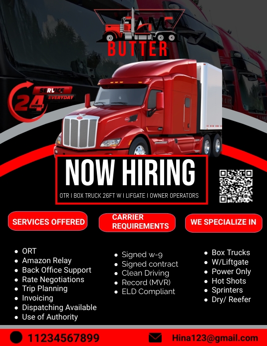 trucking Hiring flyer Template | PosterMyWall
