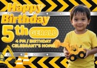 Trucks Birthday Tarpaulin A4 template
