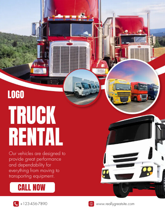 TRUCKS RENTAL TEMPLATE | PosterMyWall