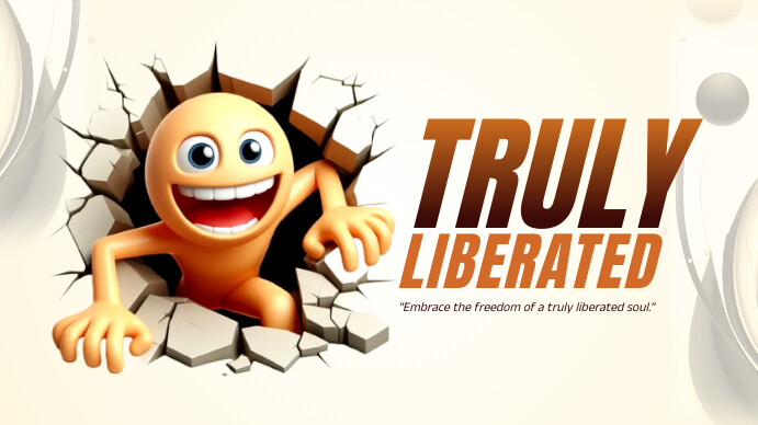 Truly liberated Truly liberated YouTube Thumbnail template