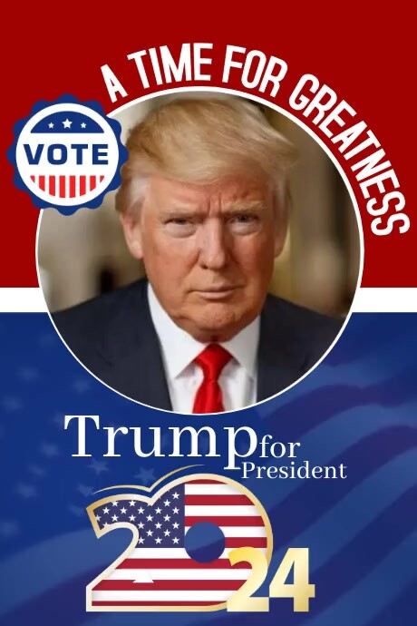 trump for president 2024 design template | PosterMyWall