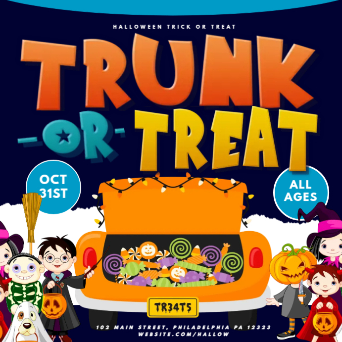 Trunk or treat Template PosterMyWall