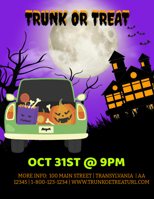 Trunk Or Treat Template PosterMyWall trunk-or-treat-template-postermywall