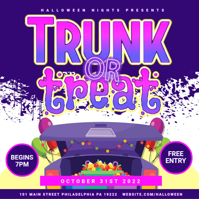Trunk or treat Template PosterMyWall