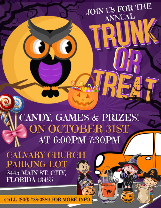 Trunk or Treat Template PosterMyWall