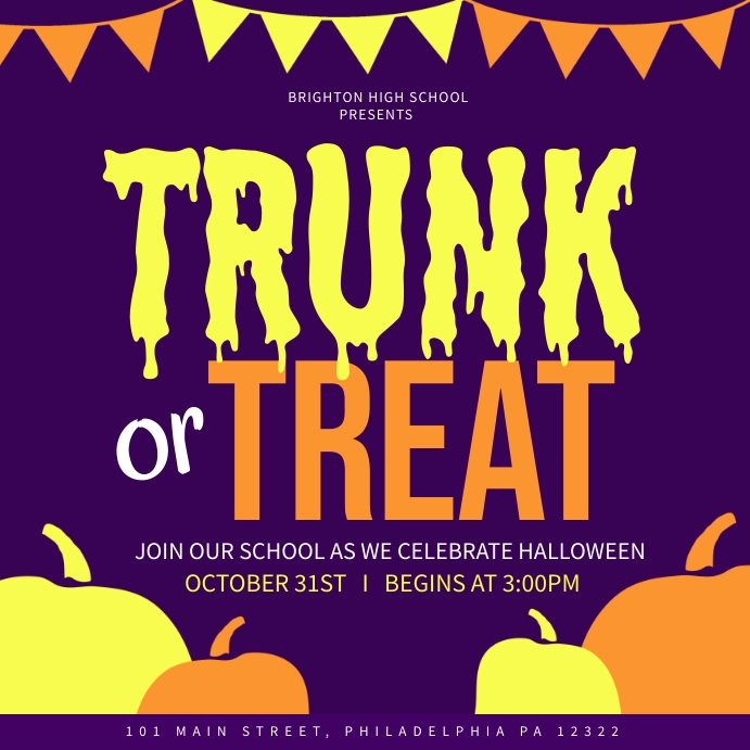 Trunk or treat Template PosterMyWall