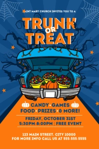 Trunk Or Treat Poster template