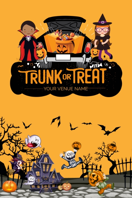 TRUNK OR TREAT EVENT Poster template