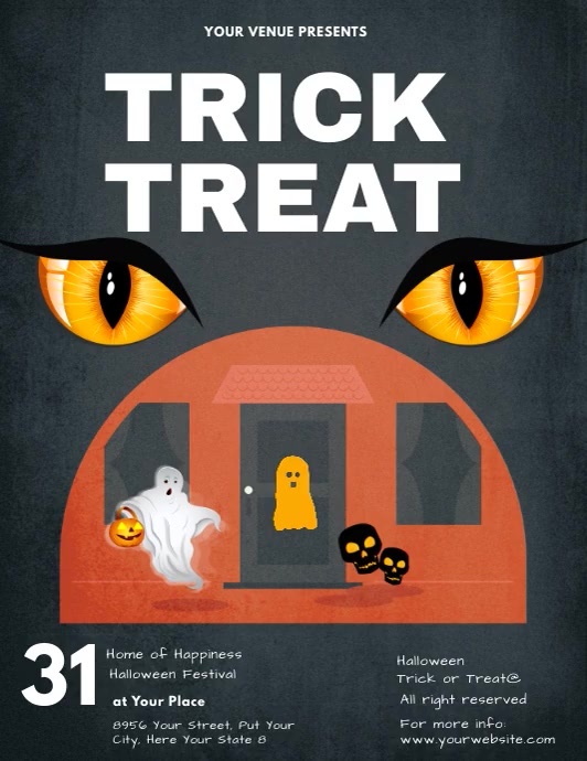 Trunk Or Treat Flyer Рекламная листовка (US Letter) template