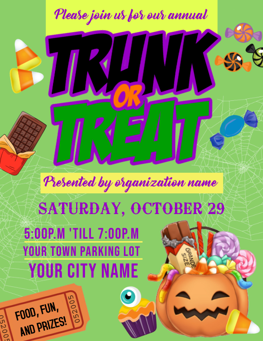 Trunk Or Treat Flyer Templates Free Trunk Or Treat Flyer Templates Free