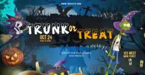 Trunk or Treat Halloween Event Obraz udostępniany na Facebooku template