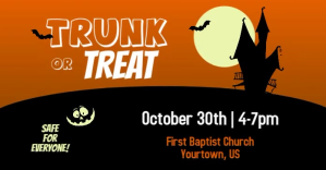 Trunk or Treat Halloween Event Obraz udostępniany na Facebooku template