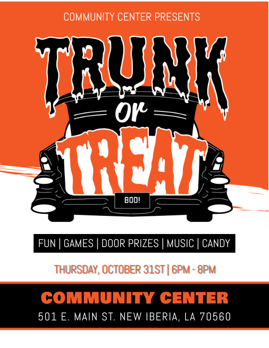 TRUNK OR TREAT HALLOWEEN FLYER Template PosterMyWall TRUNK OR TREAT HALLOWEEN FLYER Template PosterMyWall
