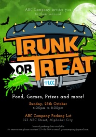 Schwarz Trunk or Treat Event A4 Template