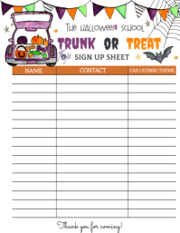 Hvid Trunk or Treat Sign Up Iflaya Template